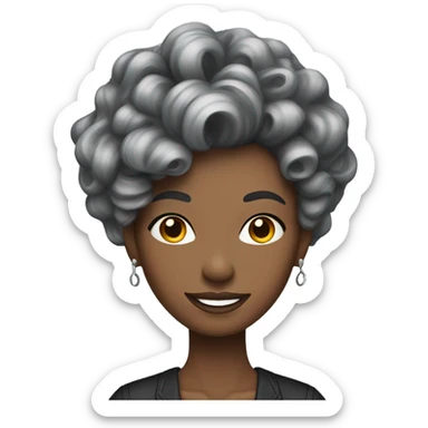 pretty hairdresser woman  sticker