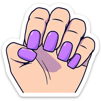 pastel lilac nails sticker