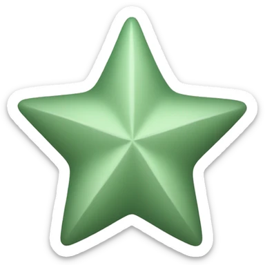 Sage green star sticker