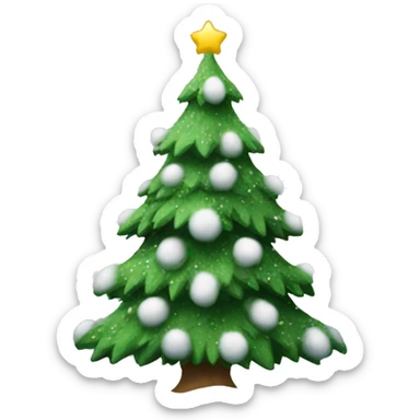 chistmas tree with snow sticker
