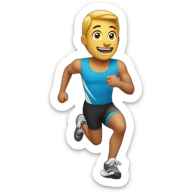 guy in finish line  sticker