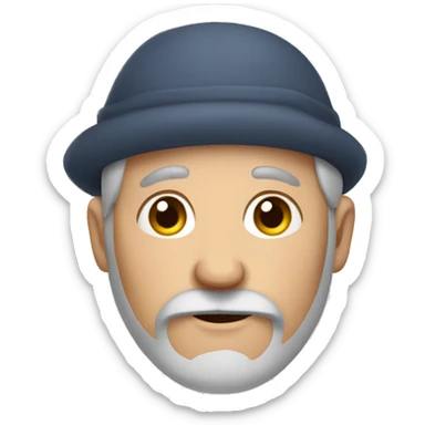 Pregnant old man with a beard sticker