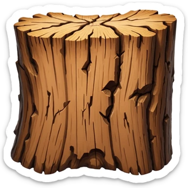 brown piece of oak bark sticker