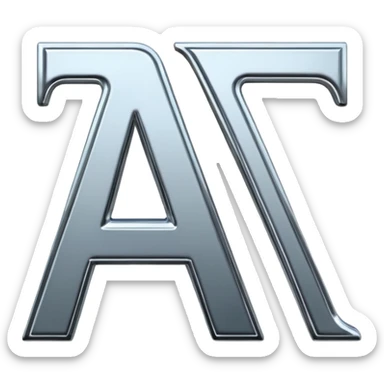 letters "A and I" sticker