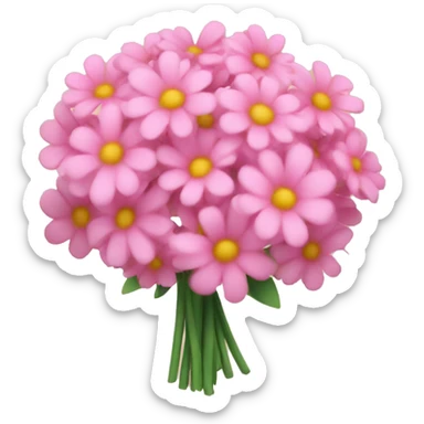 pink flower bouquet sticker