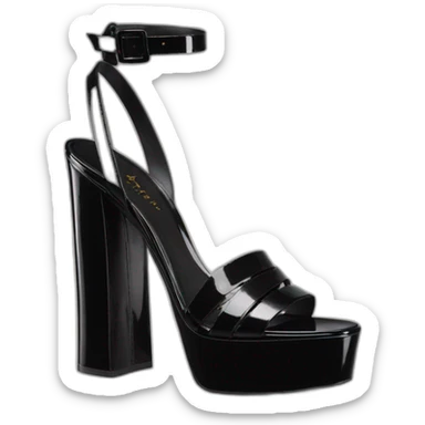ysl black patent TRIBUTE PLATFORM SANDAL PATENT LEATHER sticker