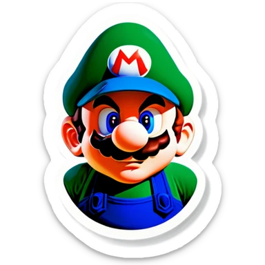 Mario green
 sticker