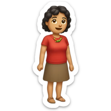 cacique siux y esposa, tomados de la mano sticker