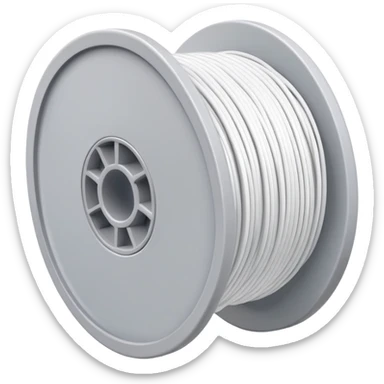 spool of white filament sticker