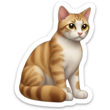 Gato atigrado y gato negro sticker