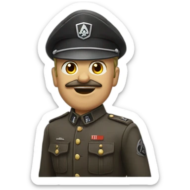 Degaule faisant le salut nazi sticker