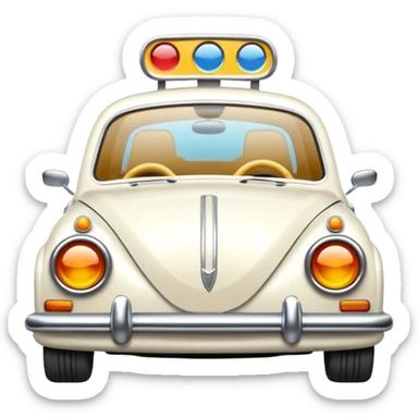 Auto blanco yendo al cine sticker