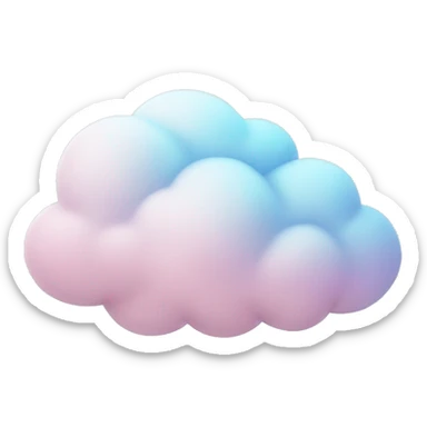 Pastel cloud sticker