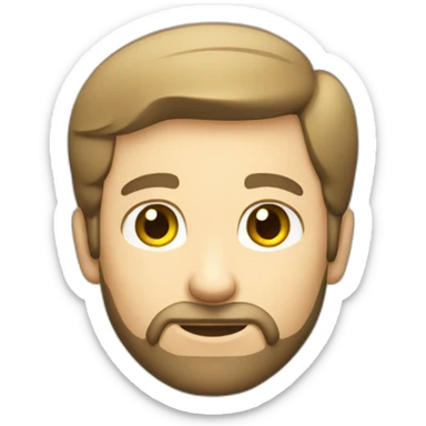 caucasian male with small beard counting money sticker