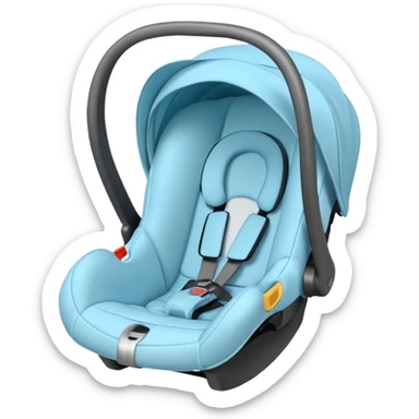 Pastel blue empty baby's carseat  sticker