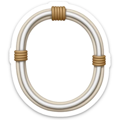 straight white rope sticker