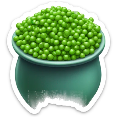 Big overflowing pot of wasabi peas sticker