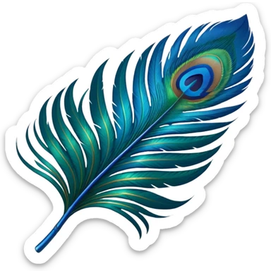 Peacock feather emoji sticker