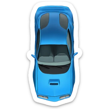 Blue trans am car sticker