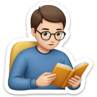 Reading fanfictions sticker