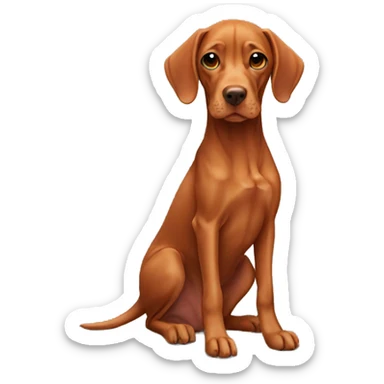 Feminine vizsla dog sticker