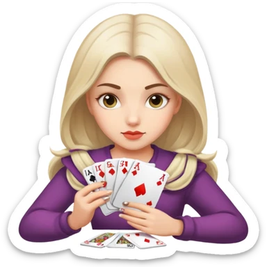 cozy girl gambling sticker