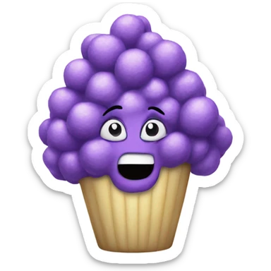 Purple popcorn sticker
