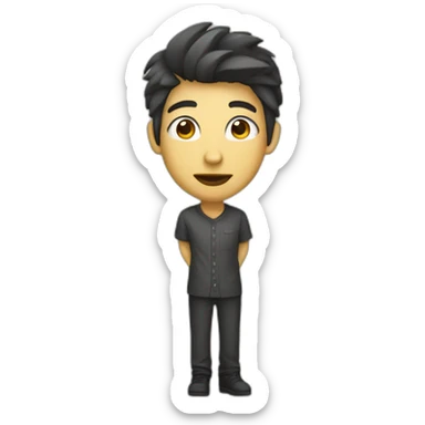 persona con una bombilla sticker