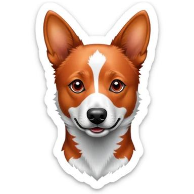 This Red heeler with transparent background  sticker