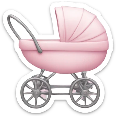 Light pink baby pram sticker
