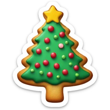 Christmas tree cookie  sticker