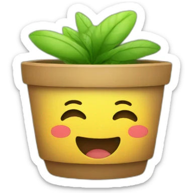 A happy plant enjoying life in the garden  sticker