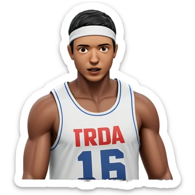 dark-skinned boy in sportswear sticker
