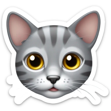 Gato gris cute sticker