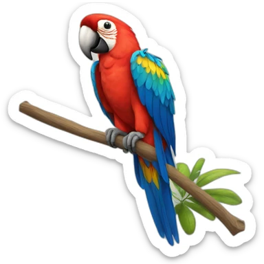 Scarlet Macaw Full Body Not Perched On A Branch sticker