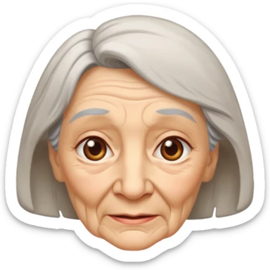 mujer adulta mayor sticker