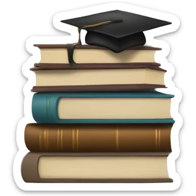 neutral stack of books sticker