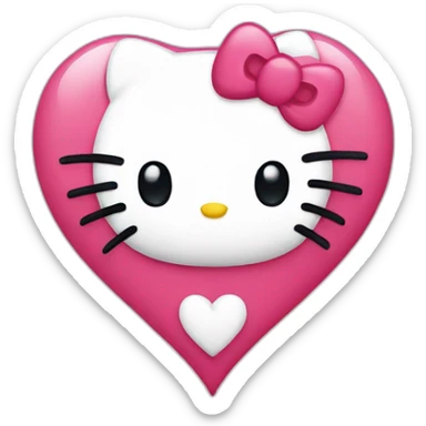 hello kitty heart sticker