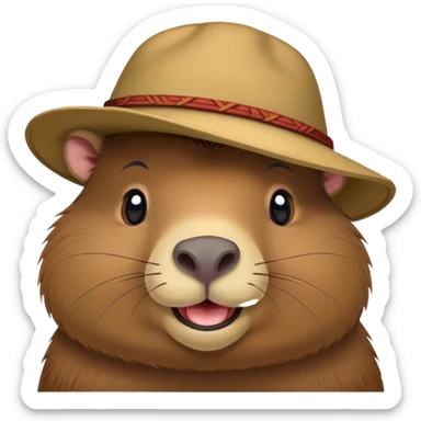 Capybara with Talahon Style  sticker