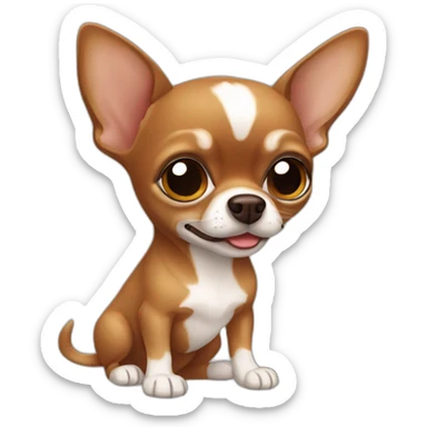 all brown chihuahua sticker