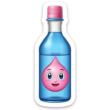 bottle of oil blue top pink outside with logo that says Diddys Oil sticker