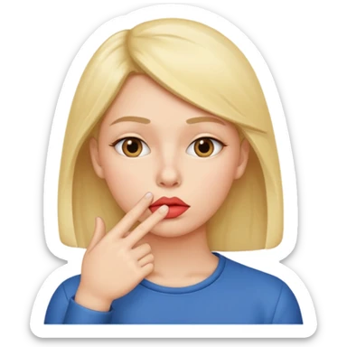 add-a-finger-in-front-of-the-pursed-lips-to-clearly-show-the-shushing-gesture sticker
