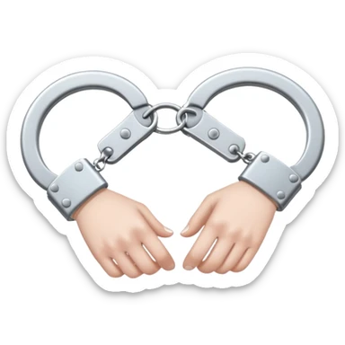 cuffed hand sticker