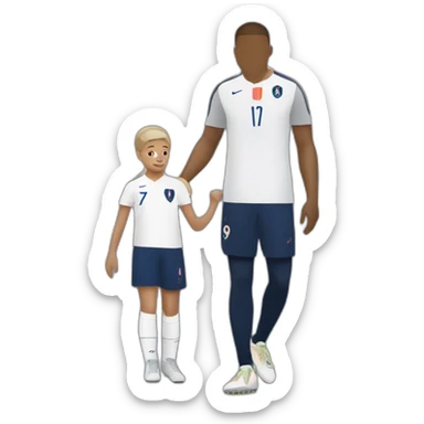 Kylian Mbappé qui embrasse une fille sticker