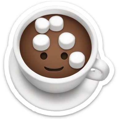 Hot cocoa with marshmallows sticker