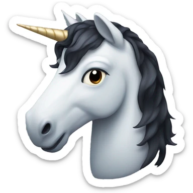 Dark colored unicorn  sticker