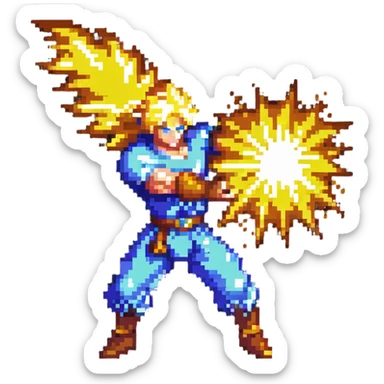 Kamehameha energy blast sticker