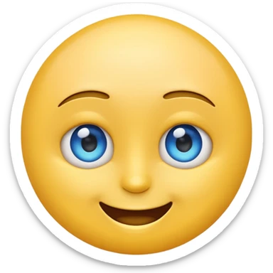 this emoji with blue eyes sticker