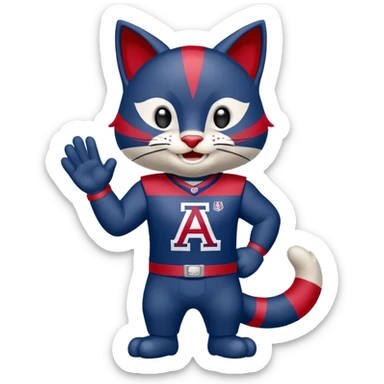 Arizona Wildcats mascot Wilber sticker