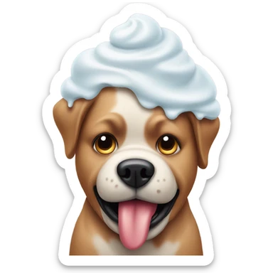 fat dog ice scream sticker